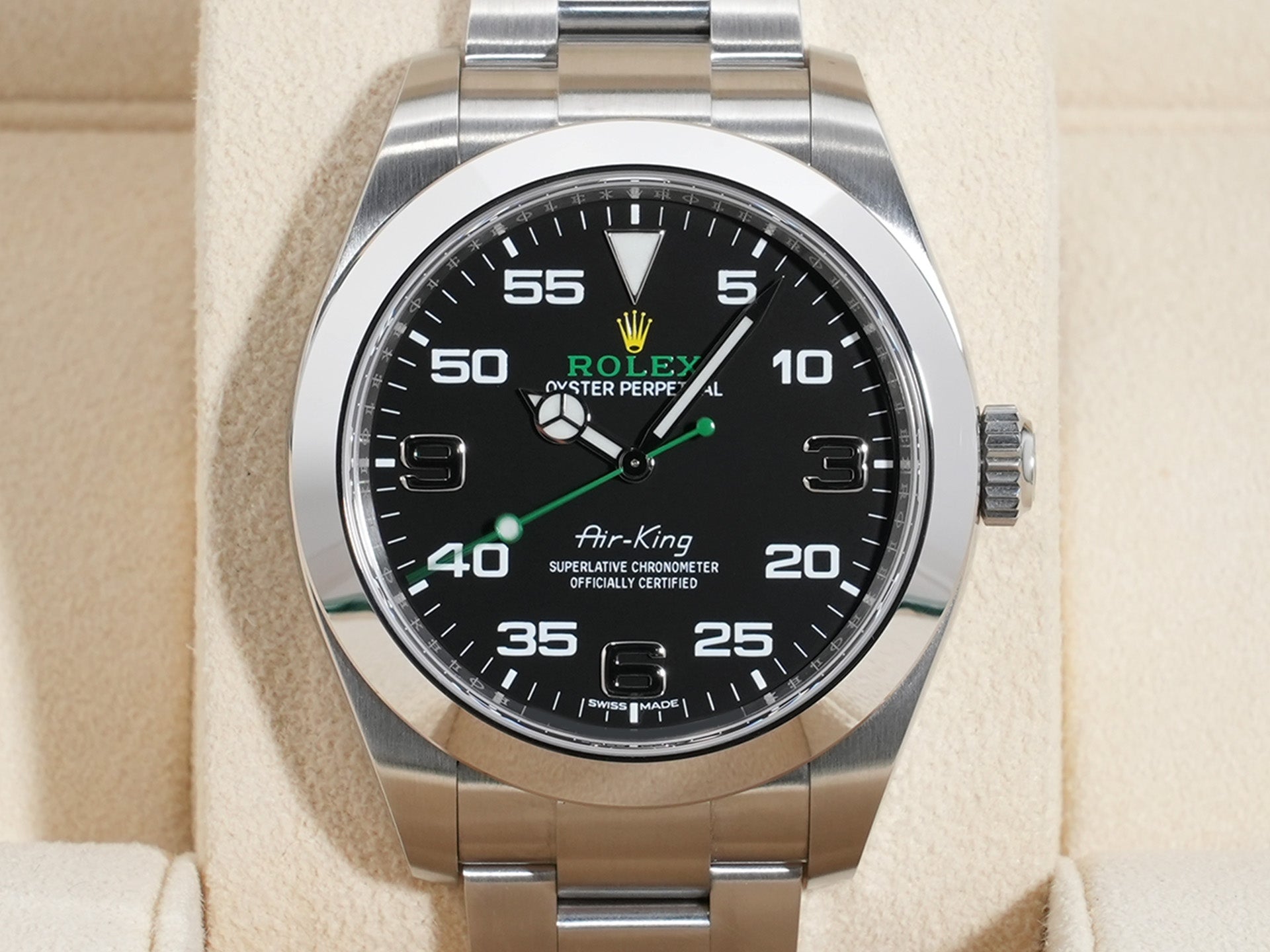ロレックス エアキング Ref.116900 SS ブラック文字盤 美中古 h3nauk7c