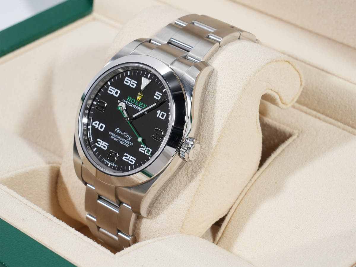 ロレックス エアキング Ref.116900 SS ブラック文字盤 美中古 h3nauk7c