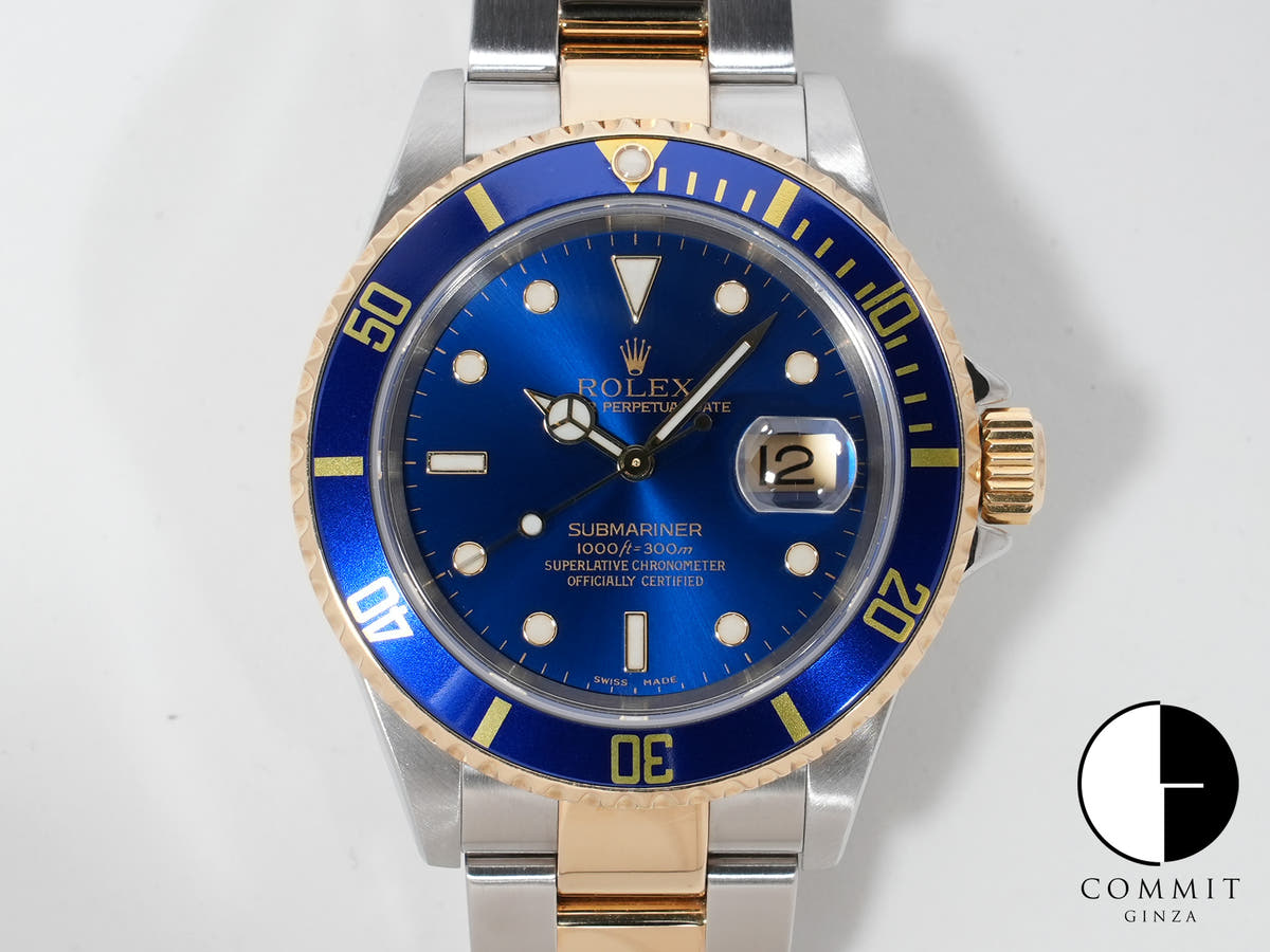 Rolex Submariner Date Ref.16613 SS/YG Blue Dial Used wedf3sfb