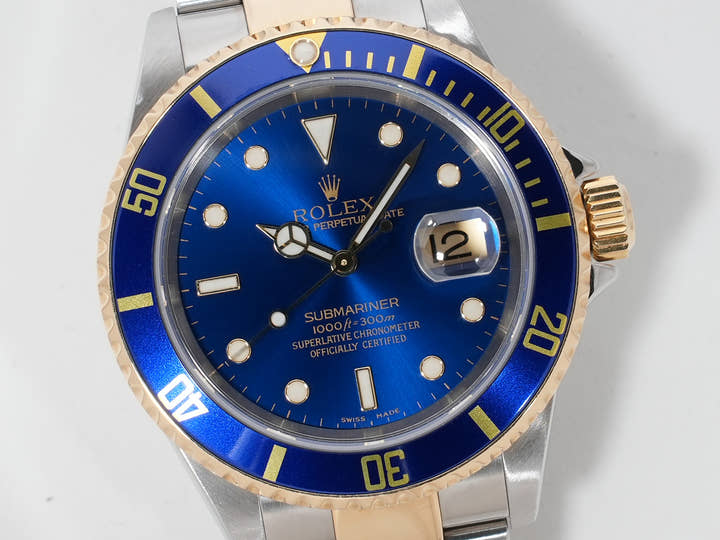 Rolex Submariner Date Ref.16613 SS/YG Blue Dial Used wedf3sfb