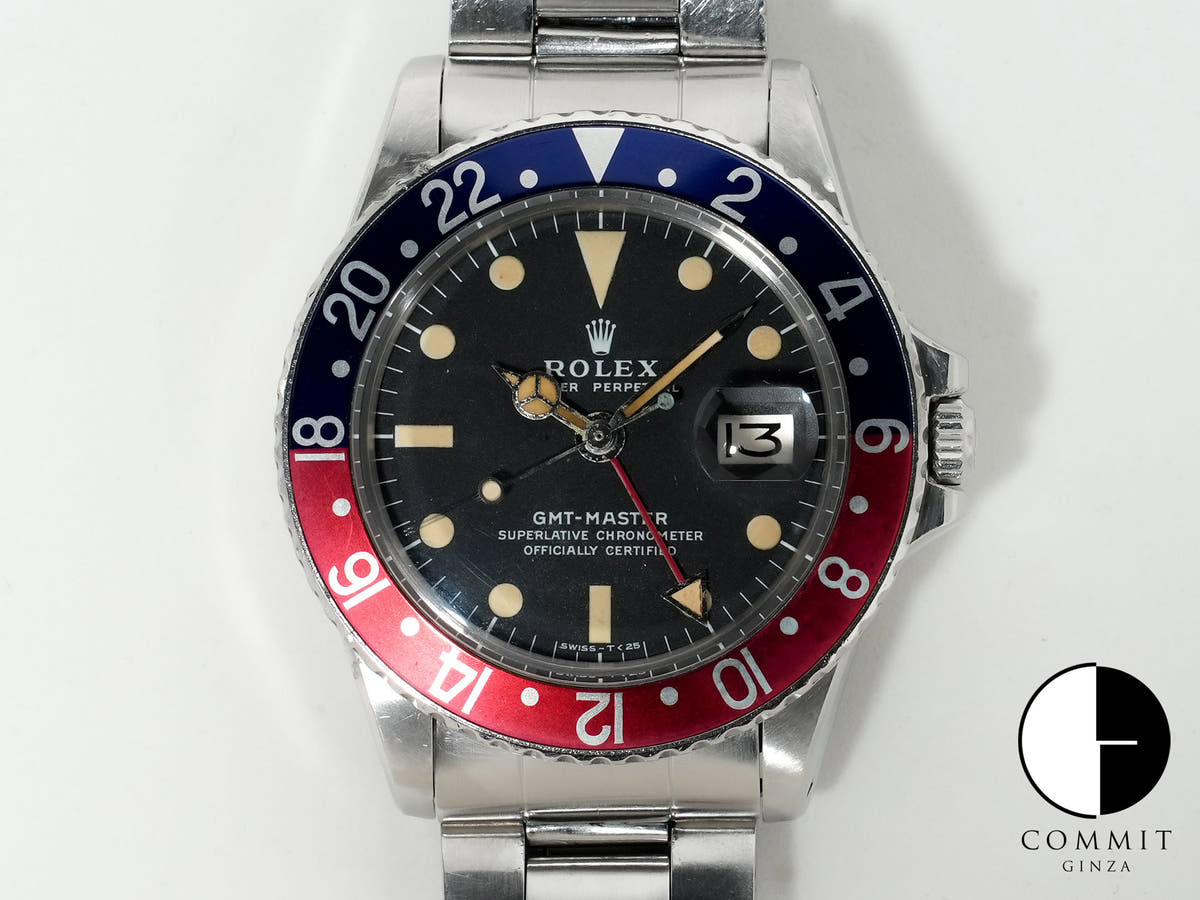 Rolex GMT Master Ref.1675 SS Black Dial Used 9w95fm6z