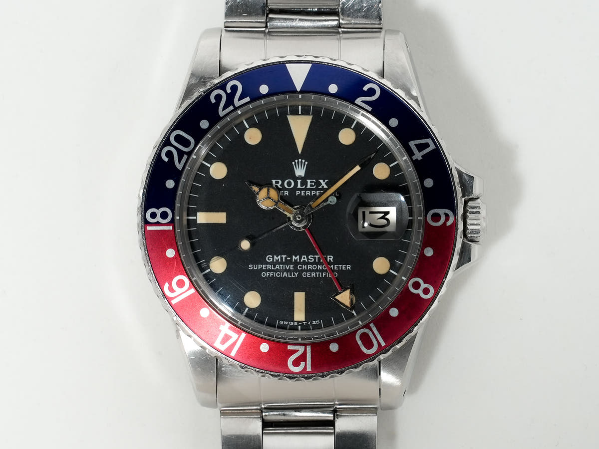 Rolex GMT Master Ref.1675 SS Black Dial Used 9w95fm6z