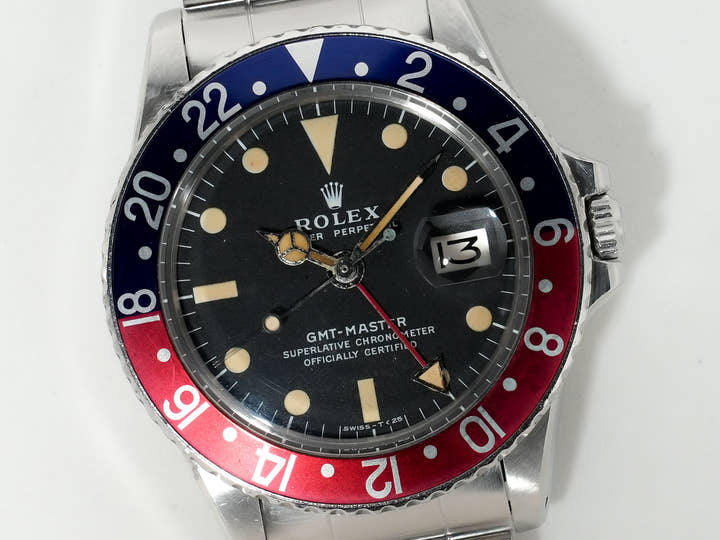 ロレックス GMTマスター Ref.1675 ステンレススチール ブラック文字盤 オイスターブレスレット