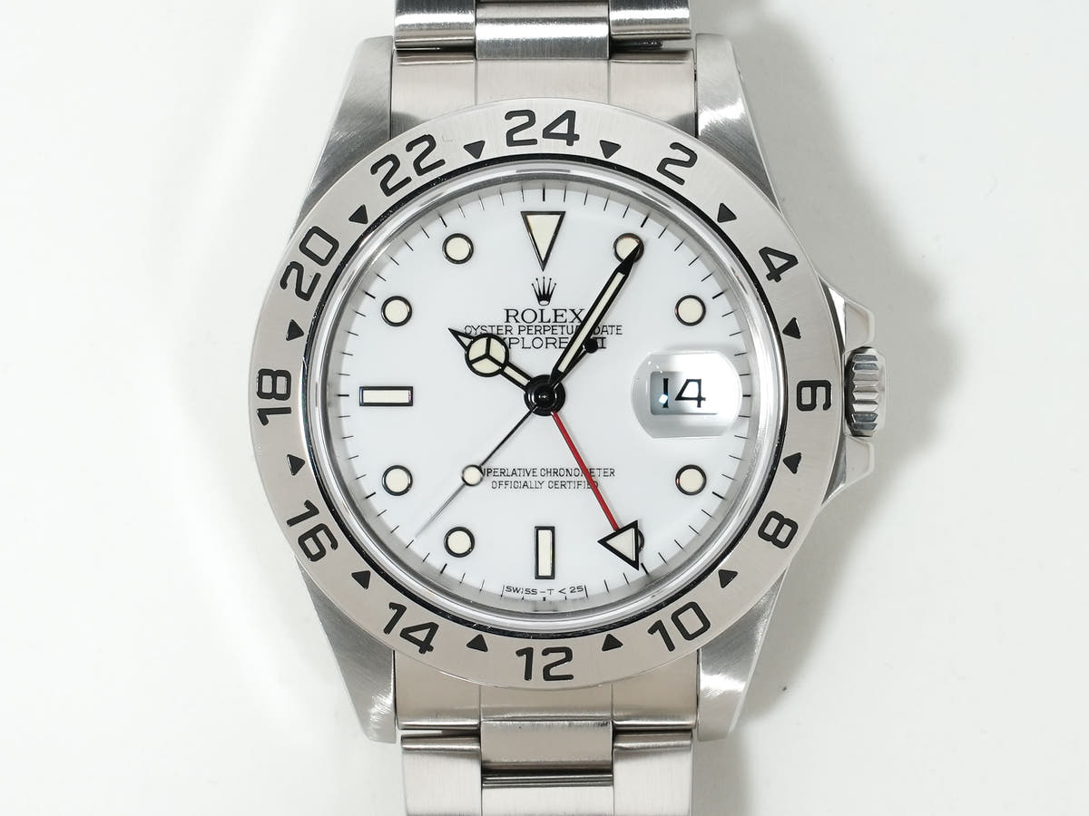 Rolex Explorer II Ref.16570 SS White Dial Used rzhq6gju