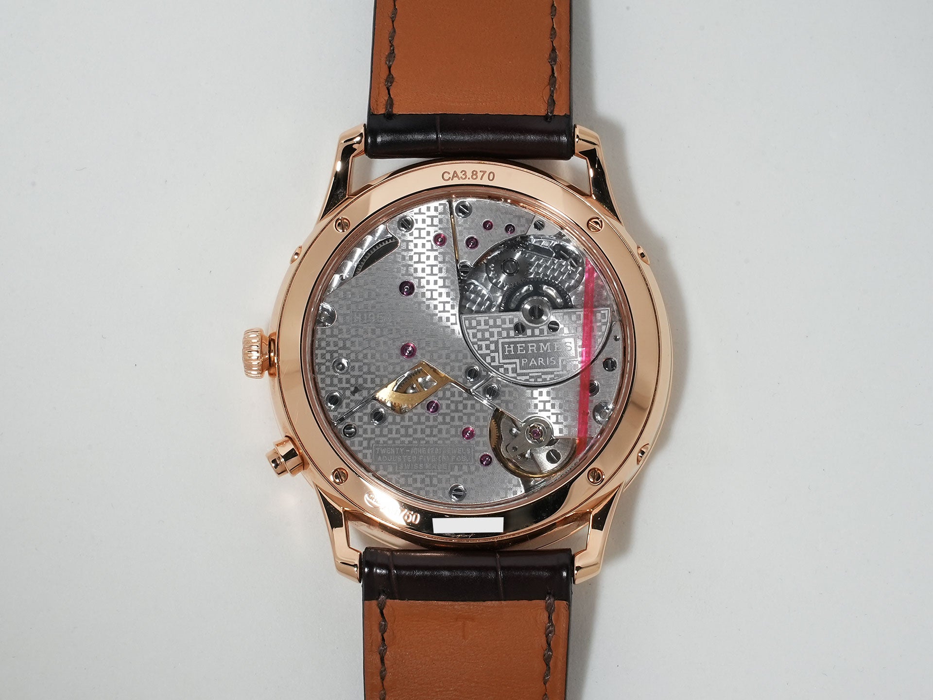 エルメス スリム ドゥ エルメス パーペチュアルカレンダー Ref.CA3.870 18KPG シルバー文字盤 中古 75e8jpry