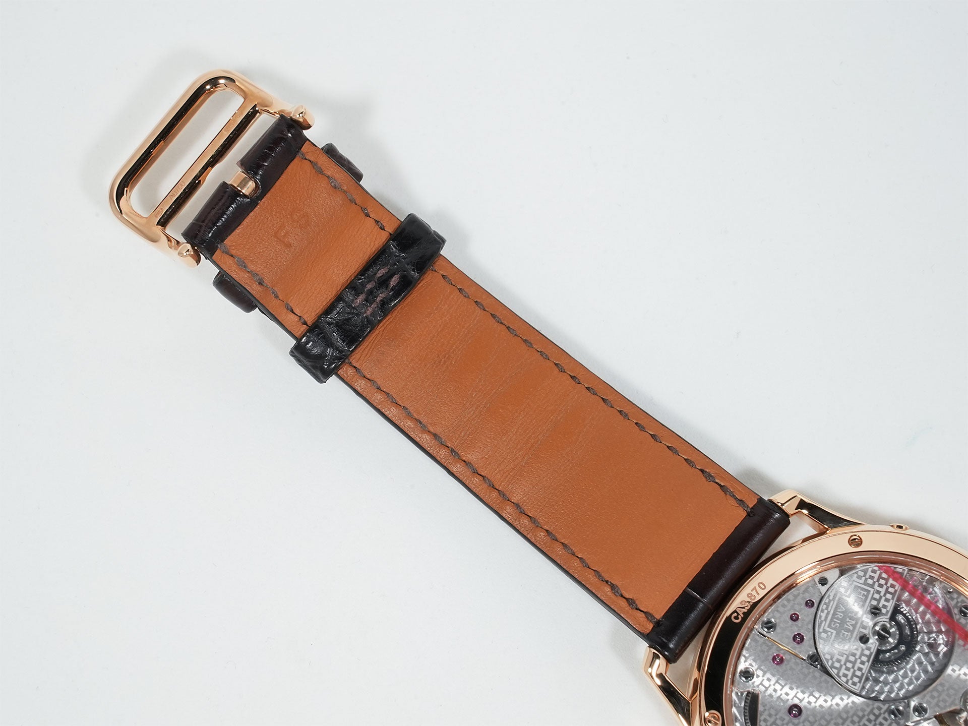 エルメス スリム ドゥ エルメス パーペチュアルカレンダー Ref.CA3.870 18KPG シルバー文字盤 中古 75e8jpry