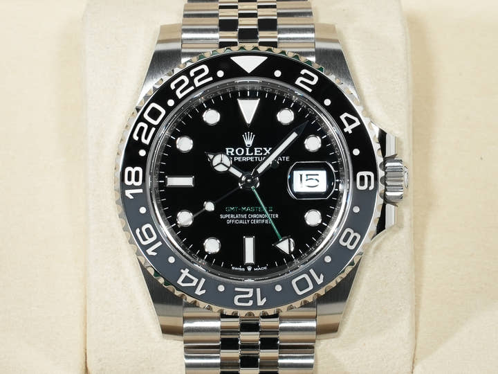 Rolex GMT Master II Ref.126710GRNR SS Black Dial Jubilee Bracelet Unused h9dmu34y