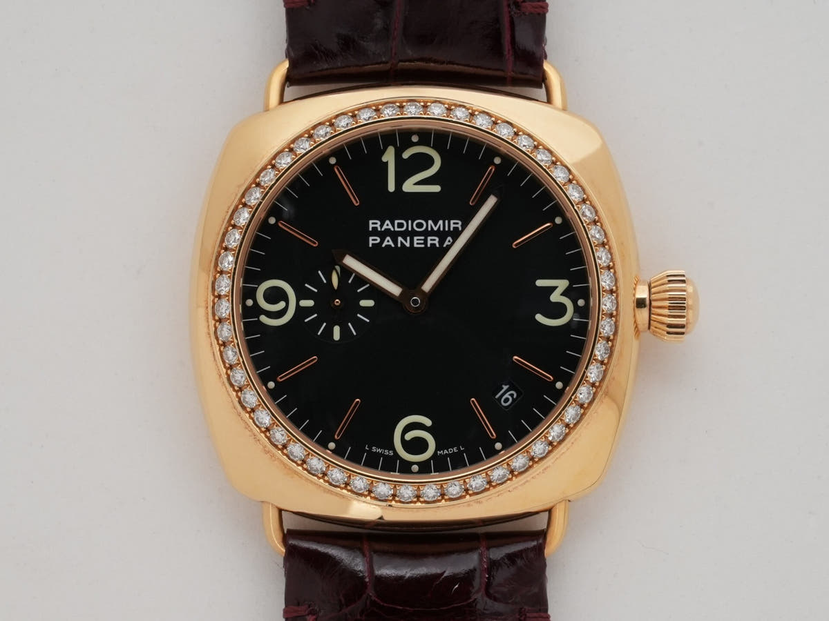 パネライ ラジオミール Ref.PAM00138 18KREG ブラック文字盤 中古 napj6o89