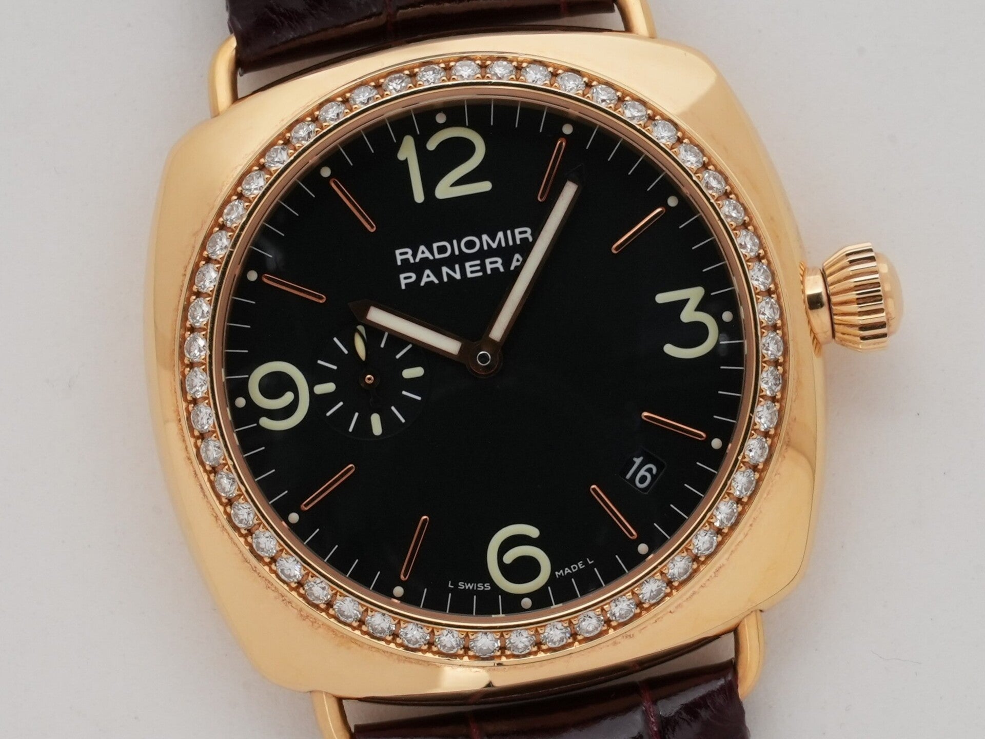 パネライ ラジオミール Ref.PAM00138 18KREG ブラック文字盤 中古 napj6o89