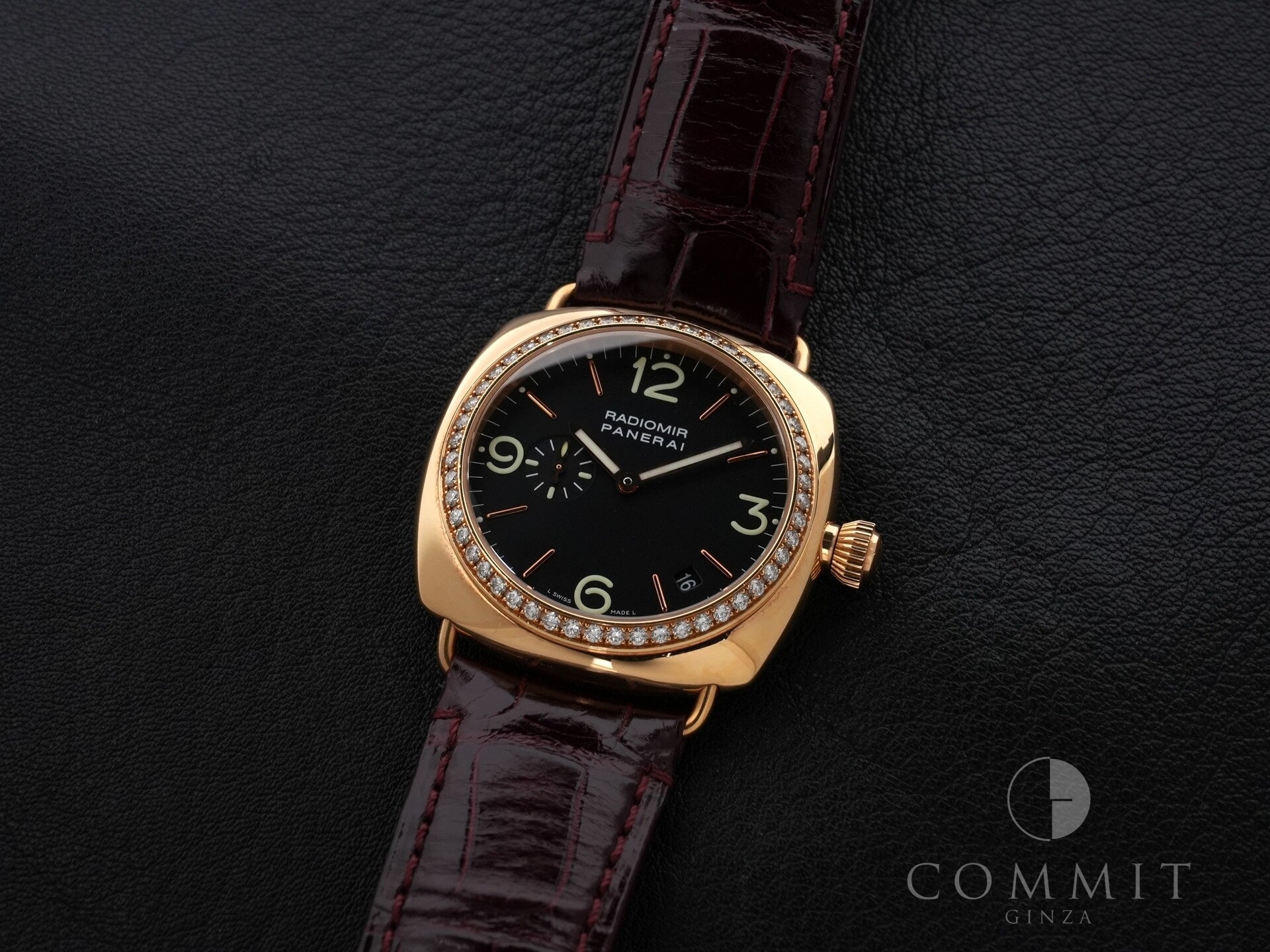 パネライ ラジオミール Ref.PAM00138 18KREG ブラック文字盤 中古 napj6o89