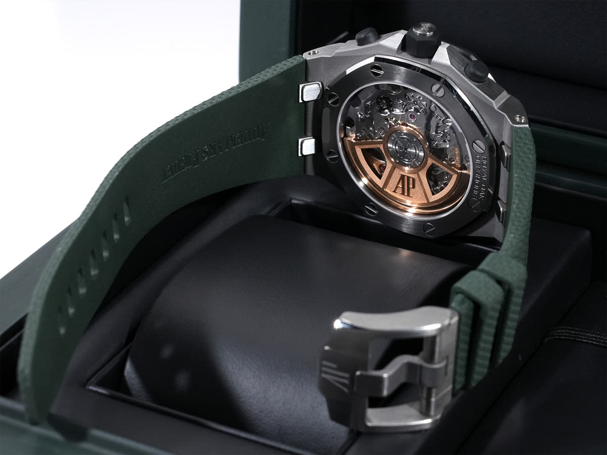 Audemars Piguet Royal Oak Offshore Chronograph Ref.26238TI.OO.A056CA.01 TI Khaki Dial Good Condition Used ok4nqwxd