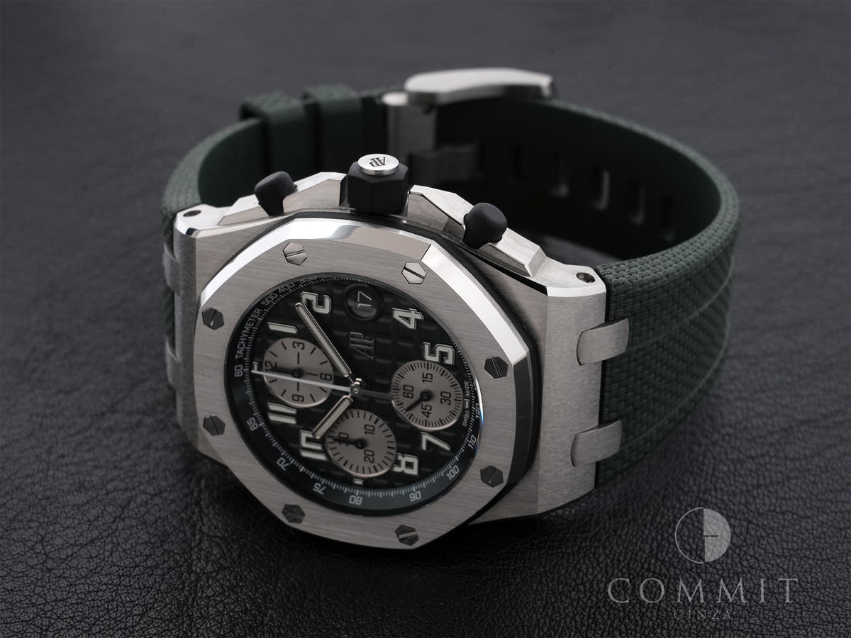 Audemars Piguet Royal Oak Offshore Chronograph Ref.26238TI.OO.A056CA.01 TI Khaki Dial Good Condition Used ok4nqwxd