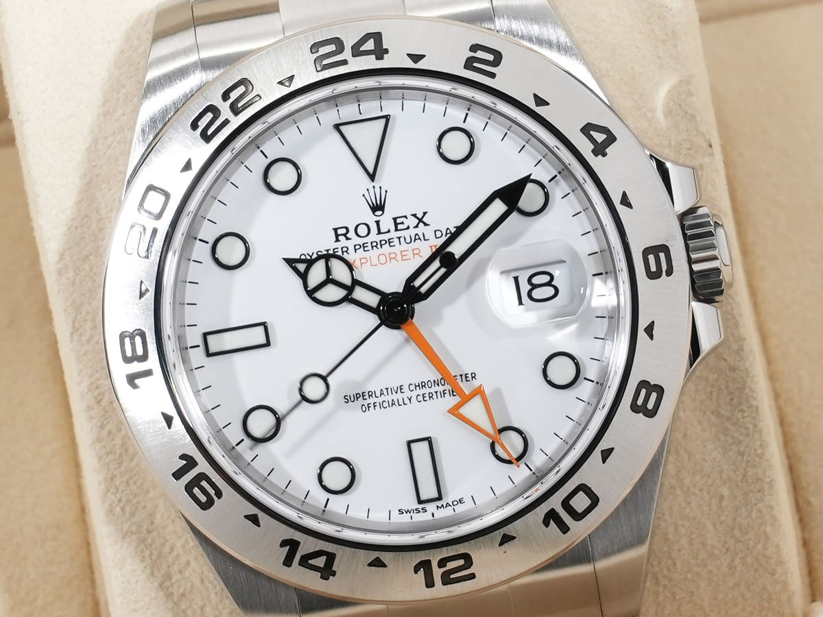 ロレックス エクスプローラーII Ref.216570 SS ホワイト文字盤 美中古 tktn2upt