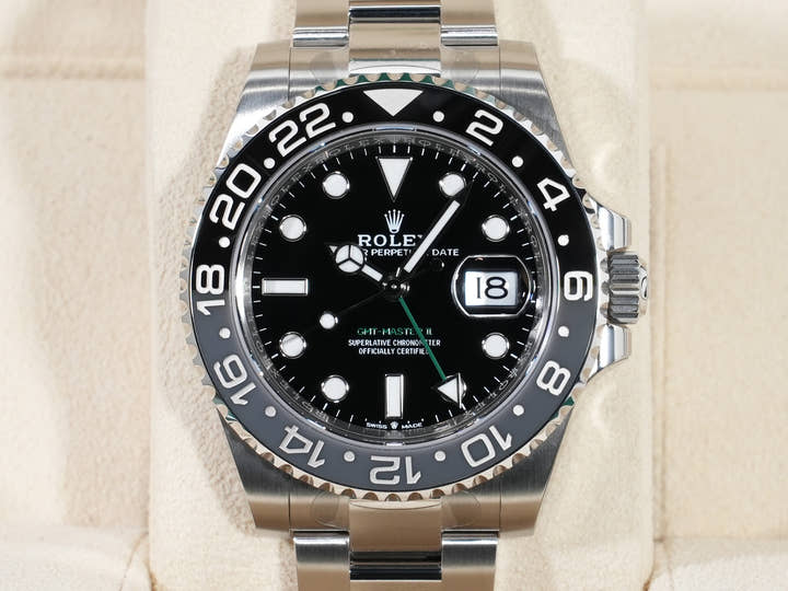 ロレックス GMTマスターII Ref.126710GRNR ステンレススチール ブラック文字盤 オイスターブレスレット
