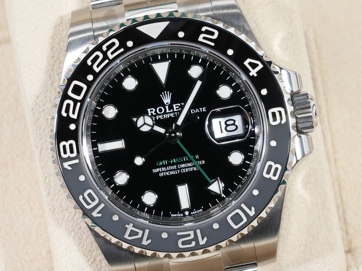 ロレックス GMTマスターII Ref.126710GRNR ステンレススチール ブラック文字盤 オイスターブレスレット