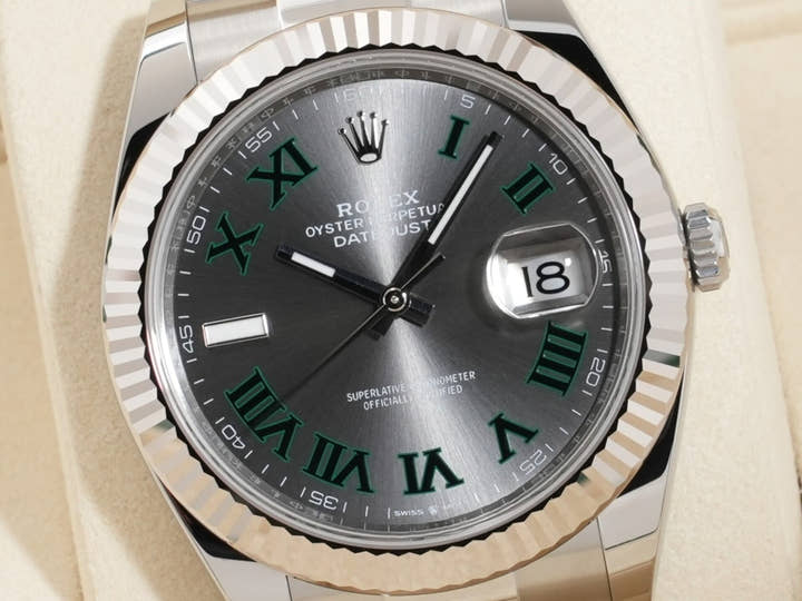 Rolex Datejust 41 Ref.126334 SS/WG Slate Roman Dial Oyster Bracelet Unused mtk22ur6