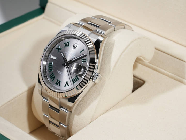 Rolex Datejust 41 Ref.126334 SS/WG Slate Roman Dial Oyster Bracelet Unused mtk22ur6