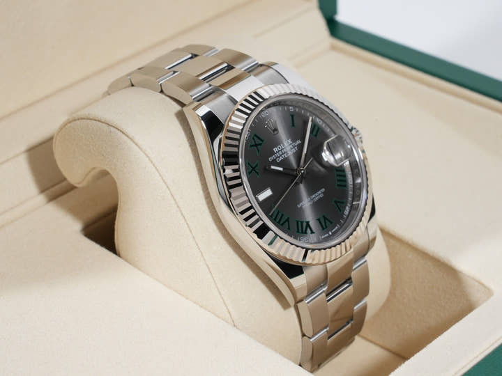 Rolex Datejust 41 Ref.126334 SS/WG Slate Roman Dial Oyster Bracelet Unused mtk22ur6