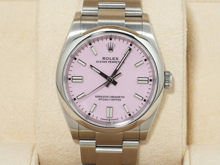 ロレックス オイスターパーペチュアル36 Ref.126000 ステンレススチール キャンディピンク文字盤