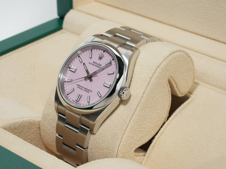 ロレックス オイスターパーペチュアル36 Ref.126000 ステンレススチール キャンディピンク文字盤