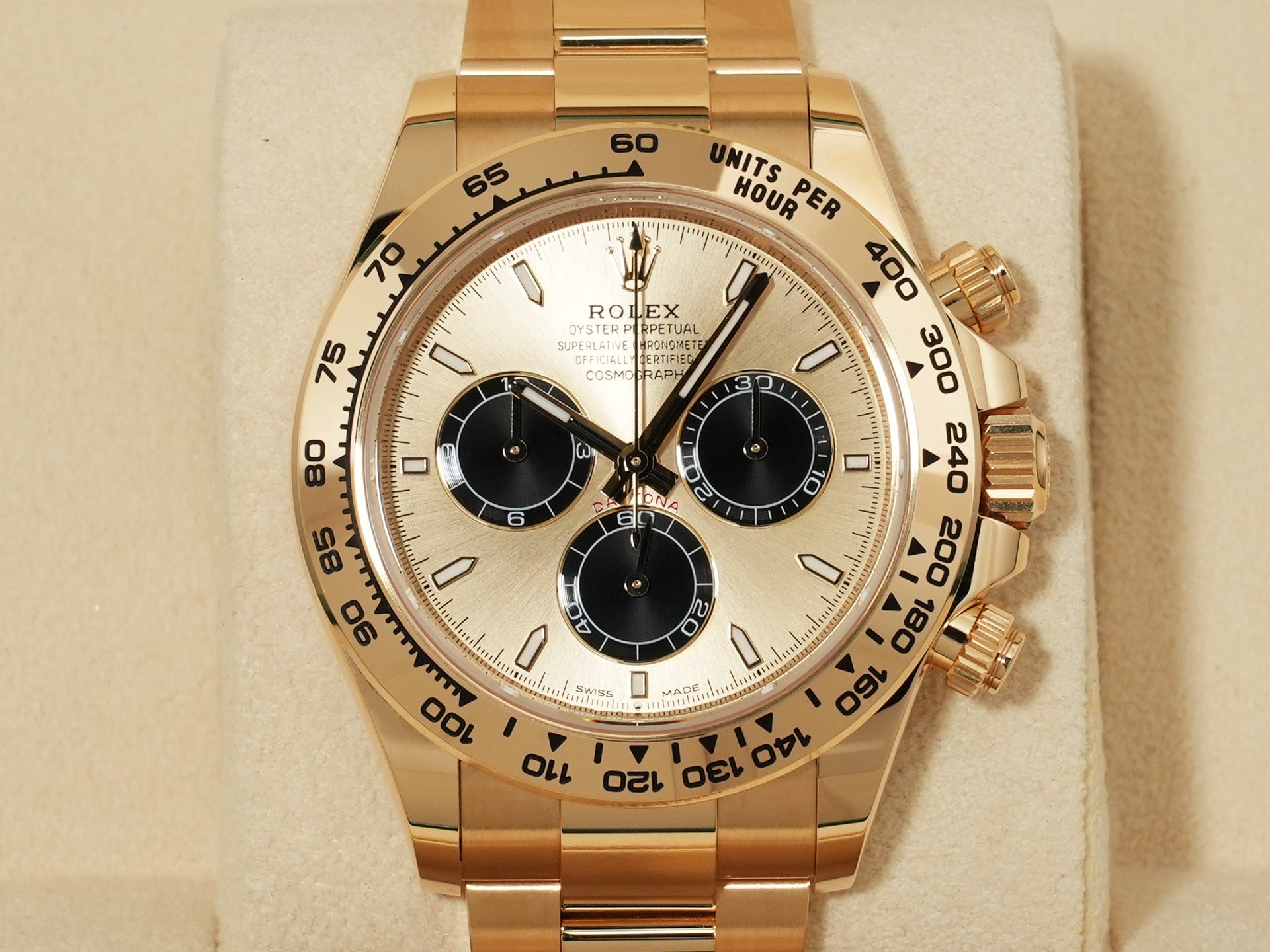 ロレックス デイトナ Ref.126508 18KYG ゴールデンxブライトブラック文字盤 美品 gfransc8