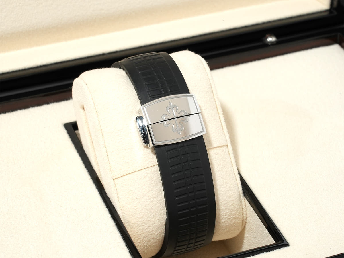 パテックフィリップ アクアノート トラベルタイム Ref.5164A-001 SS ブラック文字盤 美中古 rqm759zb