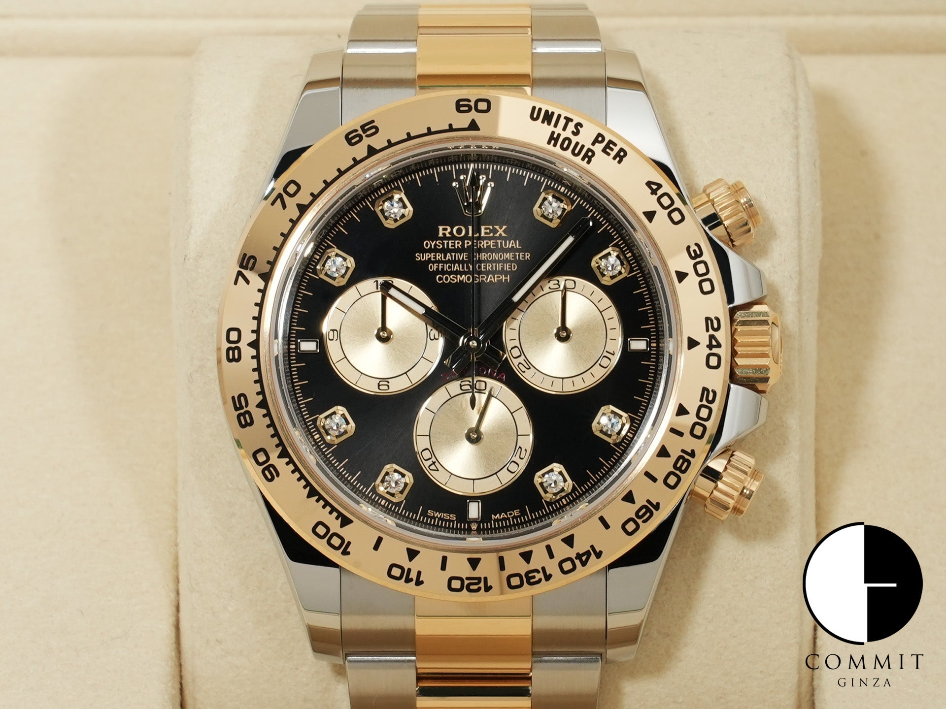 ロレックス デイトナ Ref.126503G SS/YG ブラックxゴールデンx8Pダイヤ文字盤 未使用 wd8wfi67