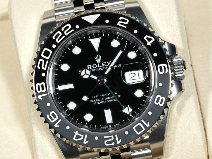 ロレックス GMTマスターII Ref.126710GRNR ステンレススチール ブラック文字盤 ジュビリーブレスレット