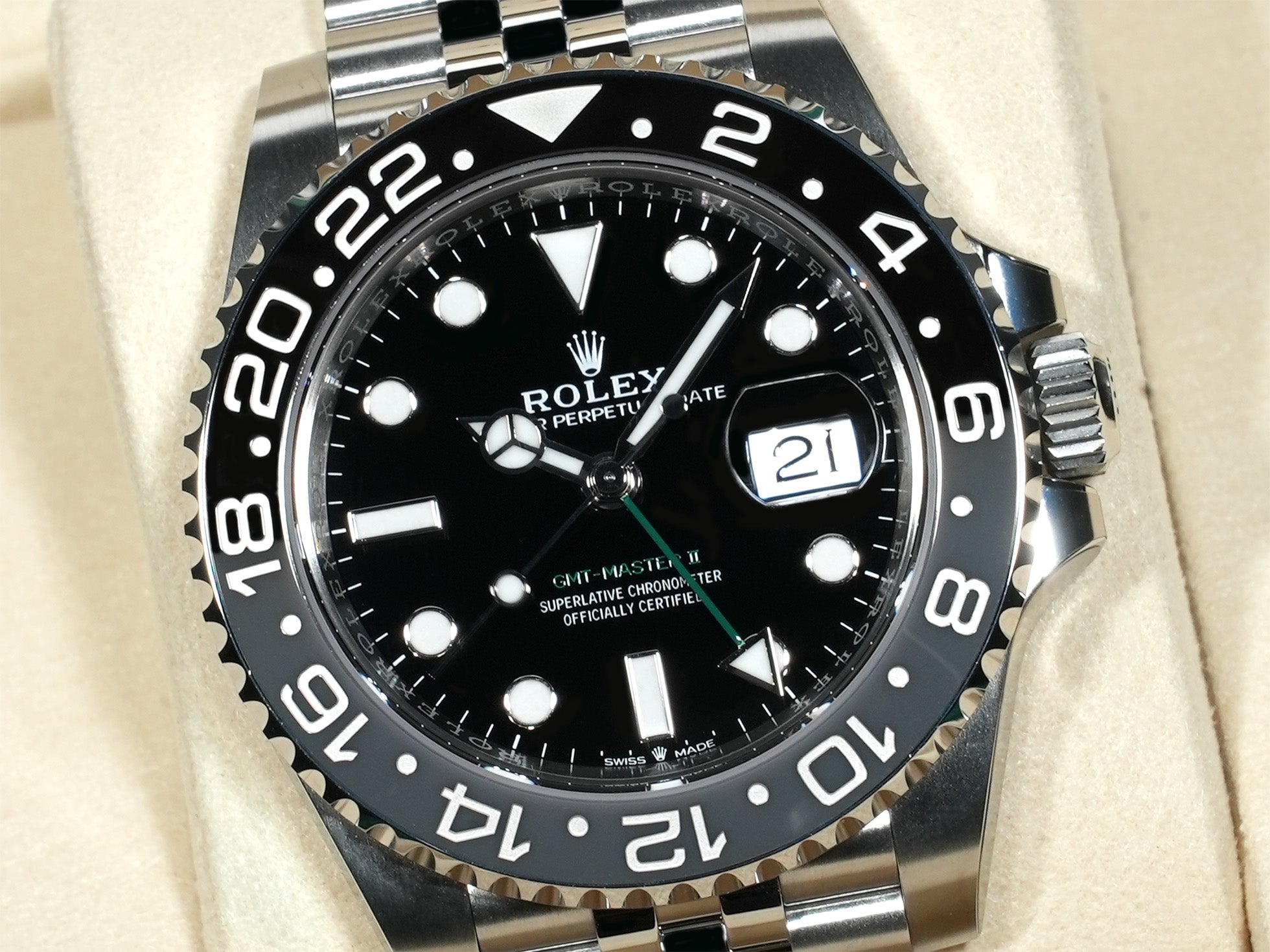 ロレックス GMTマスターII Ref.126710GRNR ステンレススチール ブラック文字盤 ジュビリーブレスレット