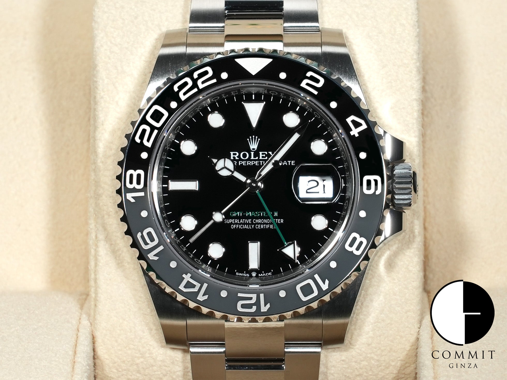 ロレックス GMTマスターII Ref.126710GRNR ステンレススチール ブラック文字盤 オイスターブレスレット