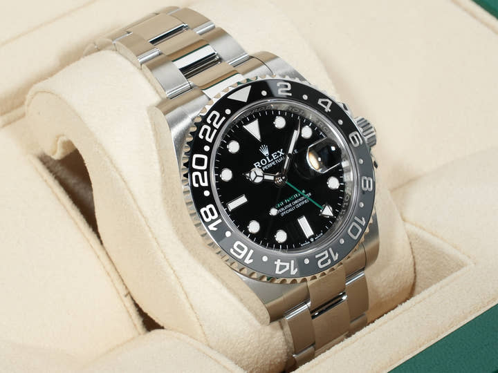 ロレックス GMTマスターII Ref.126710GRNR ステンレススチール ブラック文字盤 オイスターブレスレット