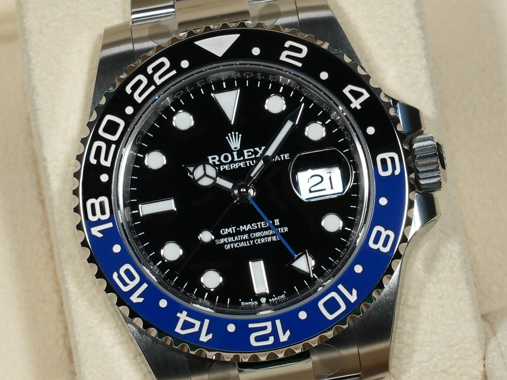 Rolex GMT Master II Ref.126710BLNR SS Black Dial Oyster Bracelet Unused 63gzum42