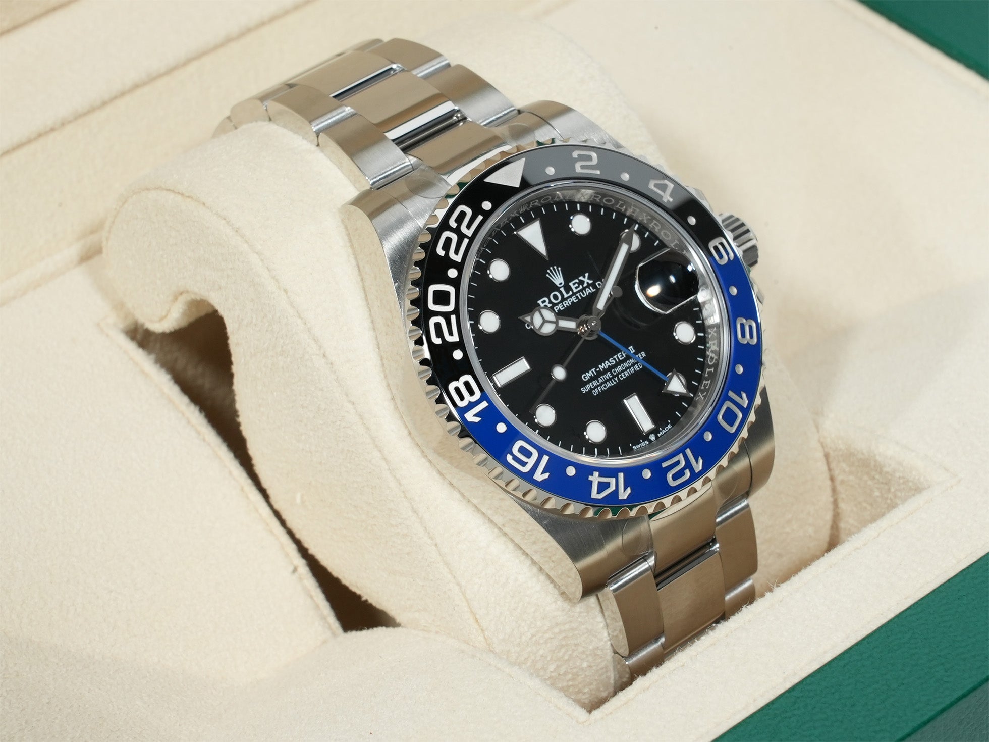 Rolex GMT Master II Ref.126710BLNR SS Black Dial Oyster Bracelet Unused 63gzum42