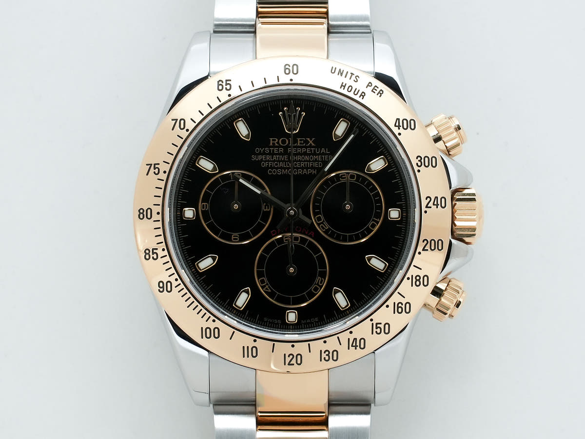 Rolex Daytona Ref.116523 SS/YG Black Dial Good Condition qf8tf6bo