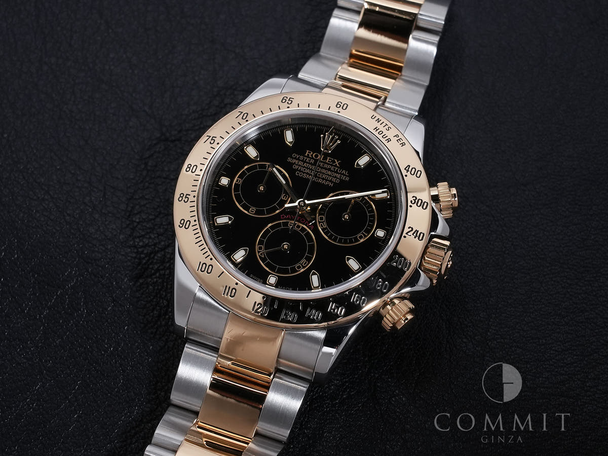 Rolex Daytona Ref.116523 SS/YG Black Dial Good Condition qf8tf6bo
