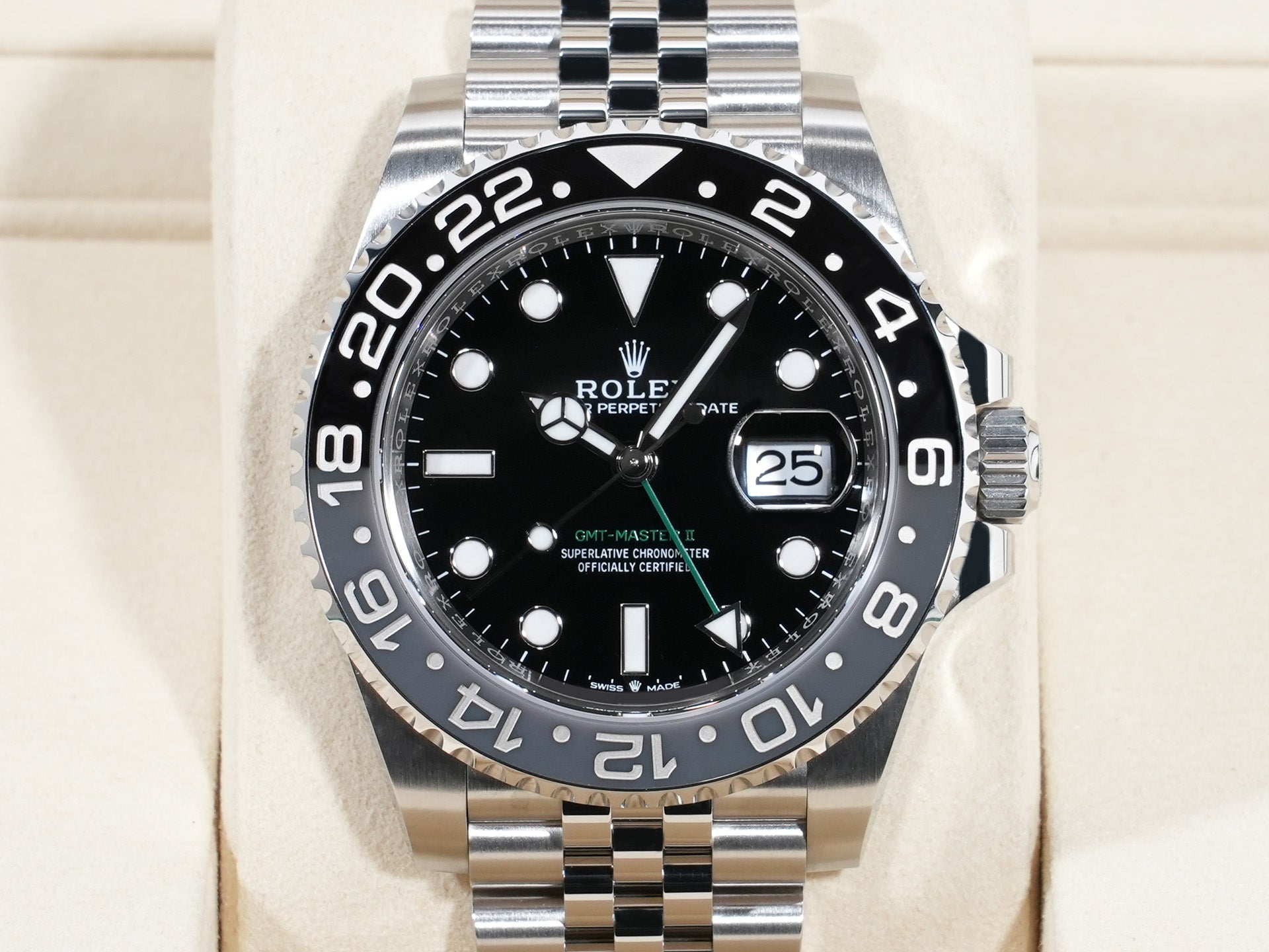 ロレックス GMTマスターII Ref.126710GRNR ステンレススチール ブラック文字盤 ジュビリーブレスレット