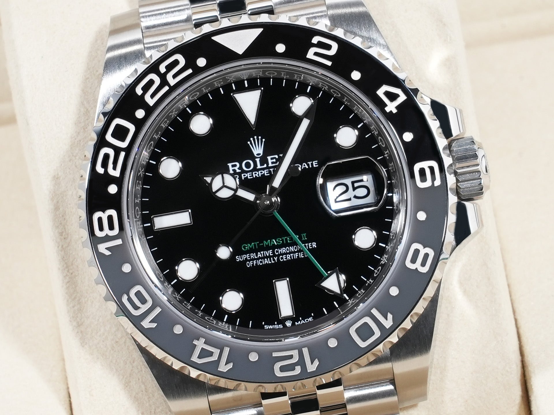 ロレックス GMTマスターII Ref.126710GRNR ステンレススチール ブラック文字盤 ジュビリーブレスレット