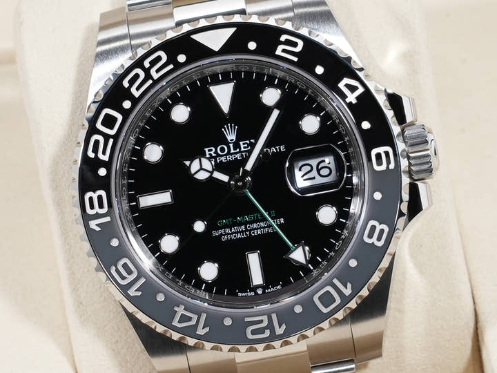 Rolex GMT Master II Ref.126710GRNR SS Black Dial Oyster Bracelet Unused h49jb68f