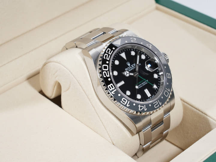 Rolex GMT Master II Ref.126710GRNR SS Black Dial Oyster Bracelet Unused h49jb68f