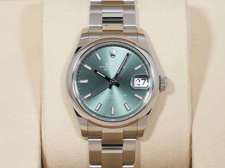 Rolex Datejust 31 Ref.278240 SS Mint Green Dial Unused og83sf7x