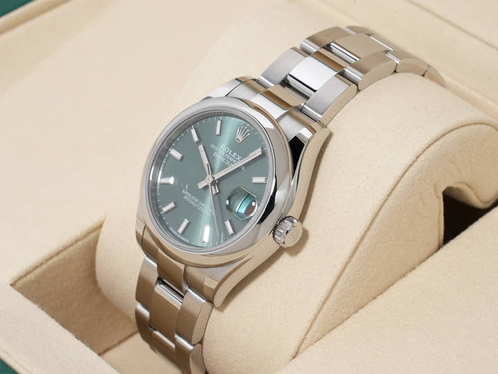 Rolex Datejust 31 Ref.278240 SS Mint Green Dial Unused og83sf7x