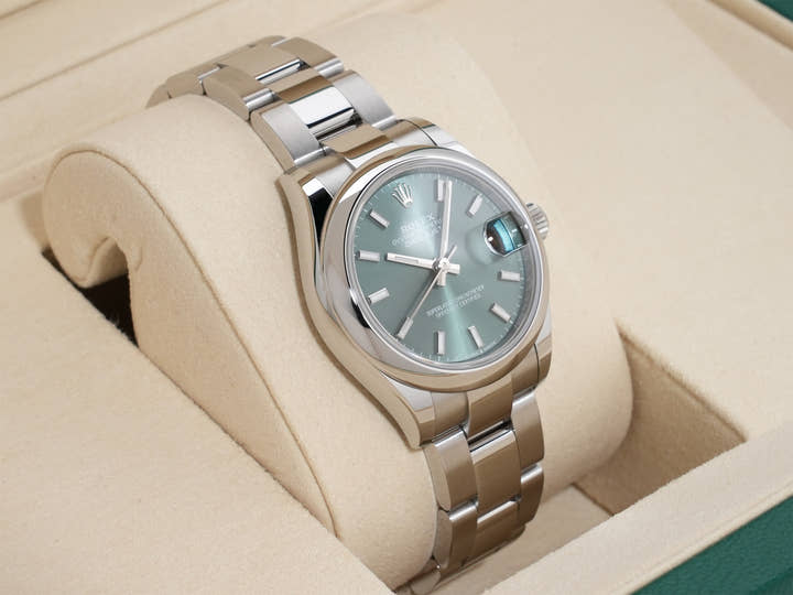 Rolex Datejust 31 Ref.278240 SS Mint Green Dial Unused og83sf7x
