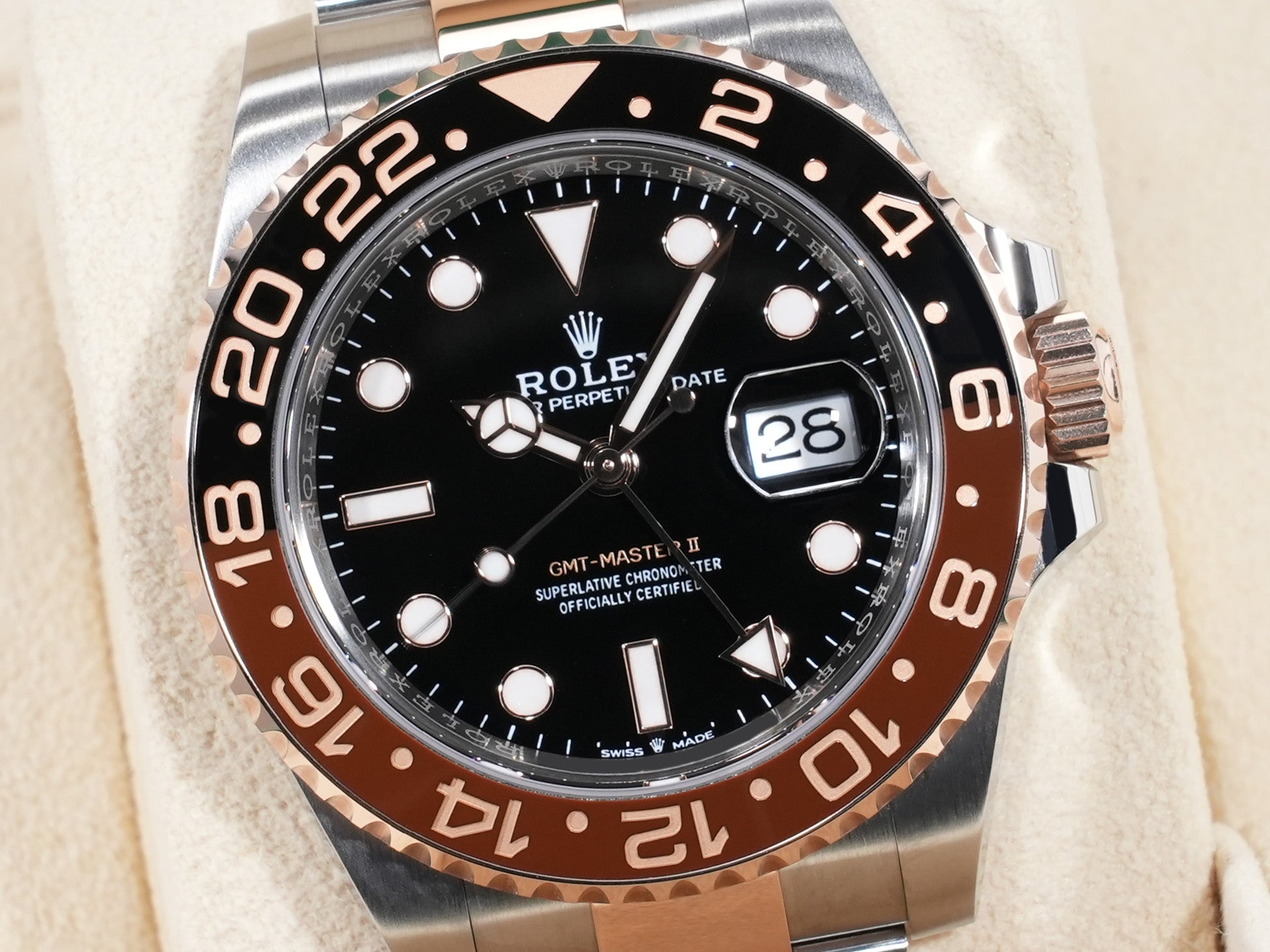 ロレックス GMTマスターII Ref.126711CHNR SS/ERG ブラック文字盤 美中古 4fjz8hen