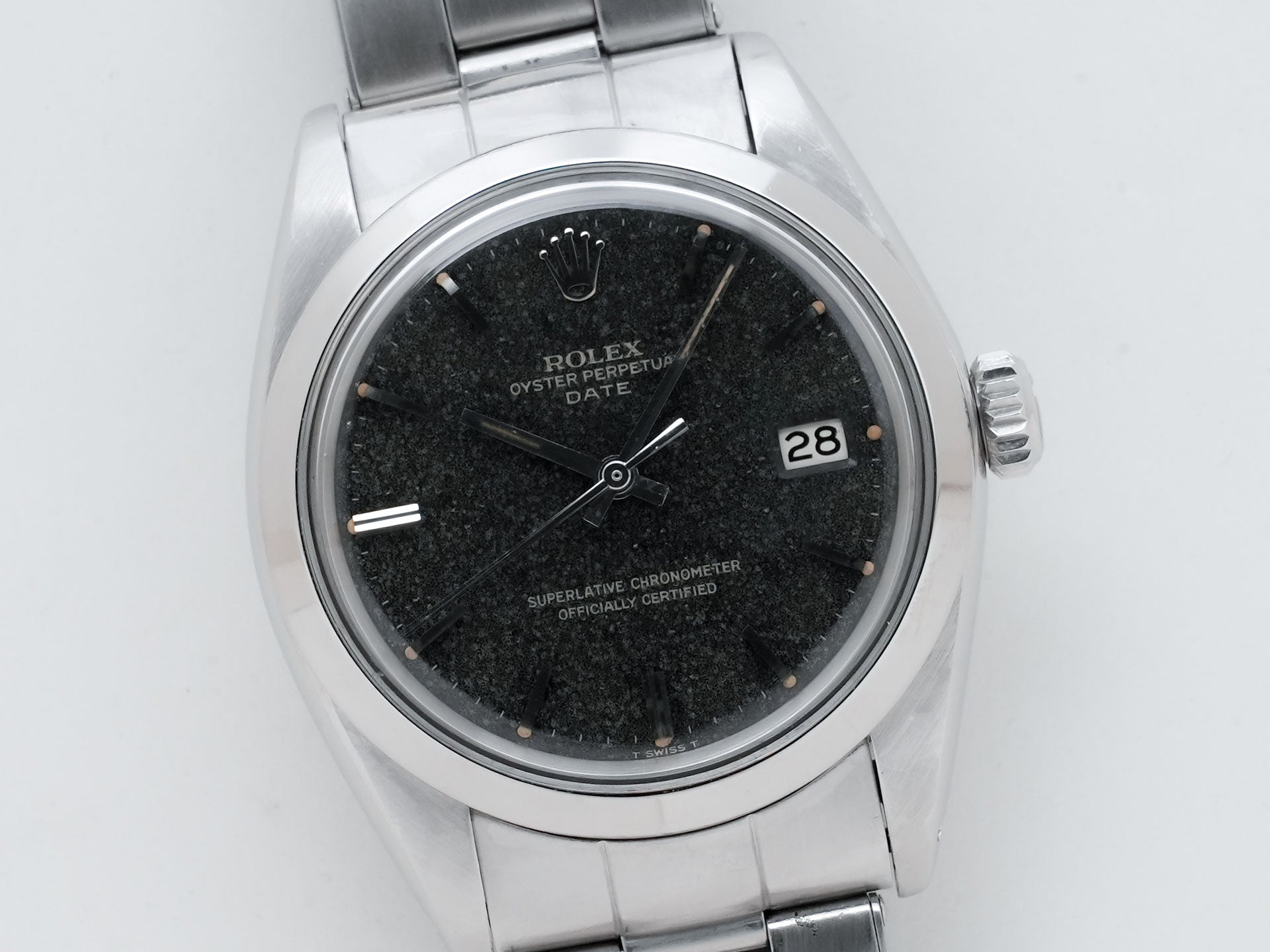ロレックス オイスターパーペチュアルデイト Ref.1500 SS ブラック文字盤 中古 7yoqbgpt