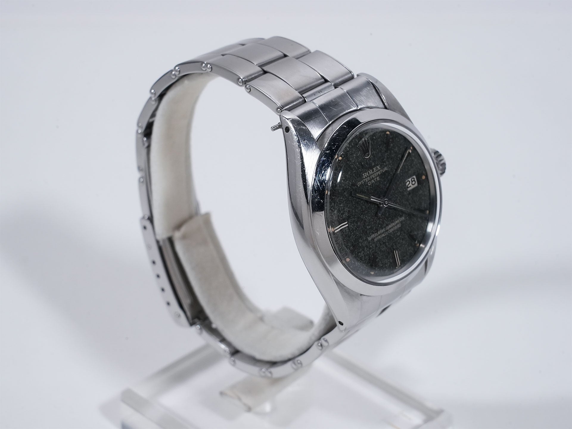 ロレックス オイスターパーペチュアルデイト Ref.1500 SS ブラック文字盤 中古 7yoqbgpt