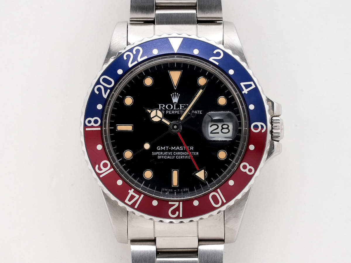 Rolex GMT Master Ref.16750 SS Black Dial Used ziuh9uru