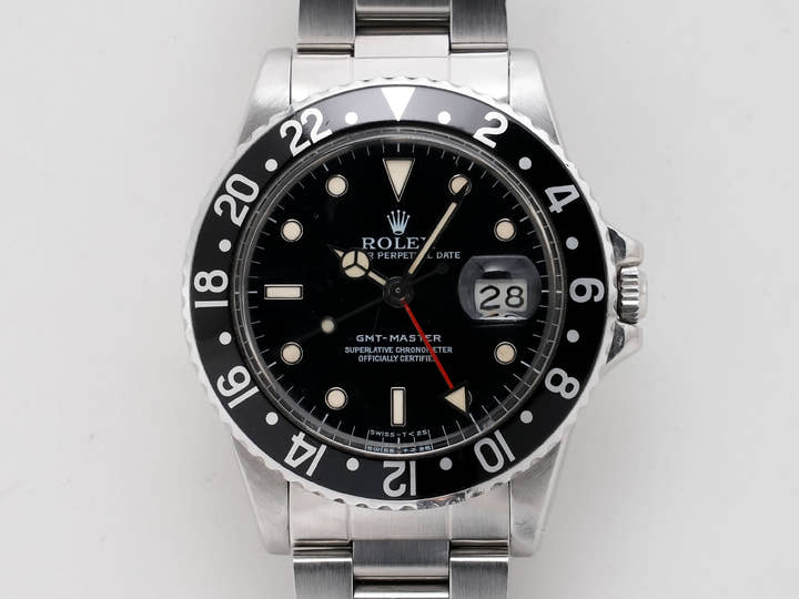 ロレックス GMTマスター Ref.16750 ステンレススチール ブラック文字盤 オイスターブレスレット 中古 c4s7zt2j