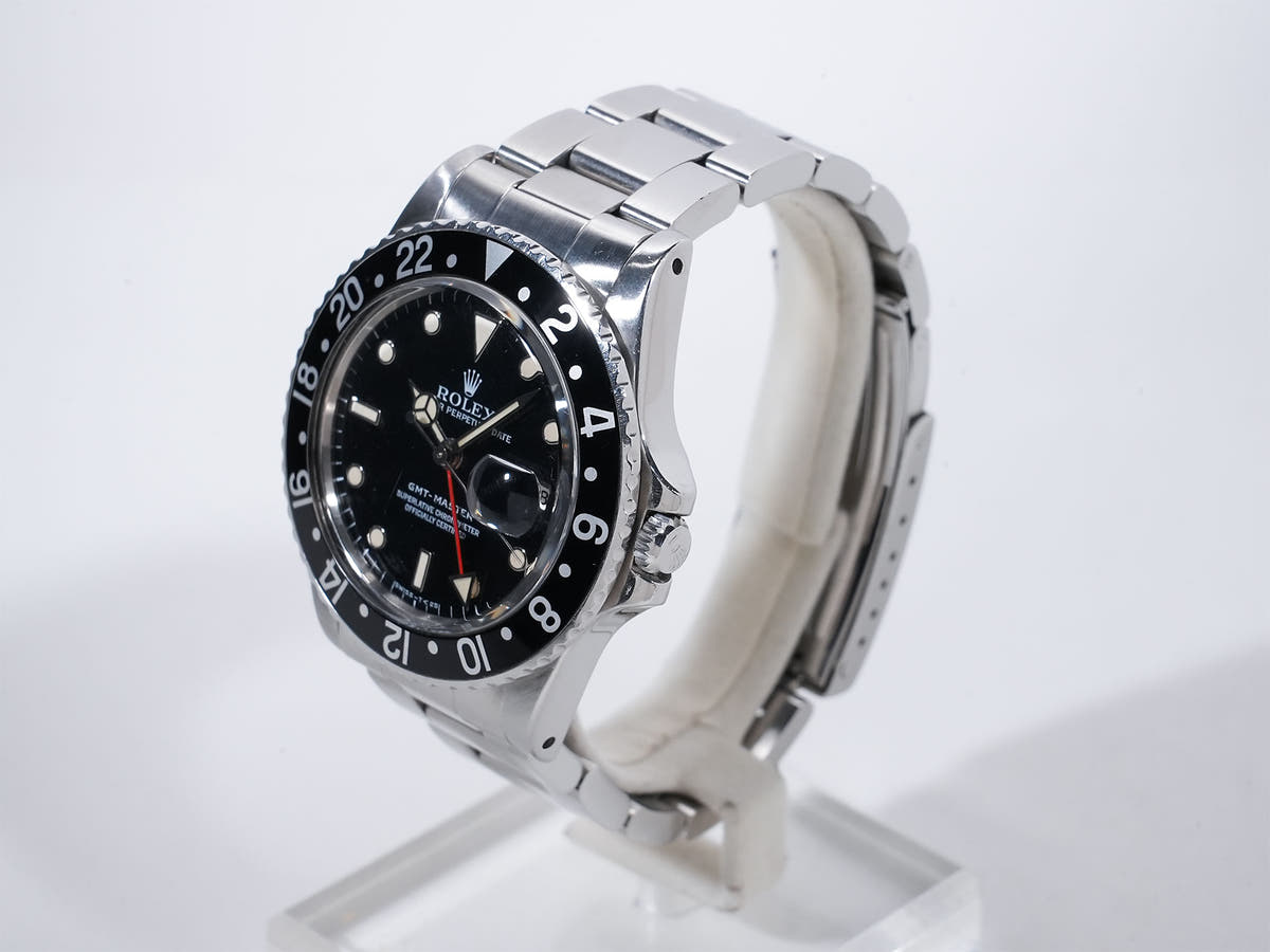 Rolex GMT Master Ref.16750 SS Black Dial Used c4s7zt2j