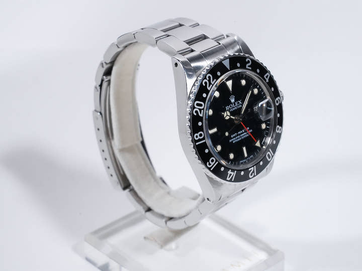 ロレックス GMTマスター Ref.16750 ステンレススチール ブラック文字盤 オイスターブレスレット 中古 c4s7zt2j