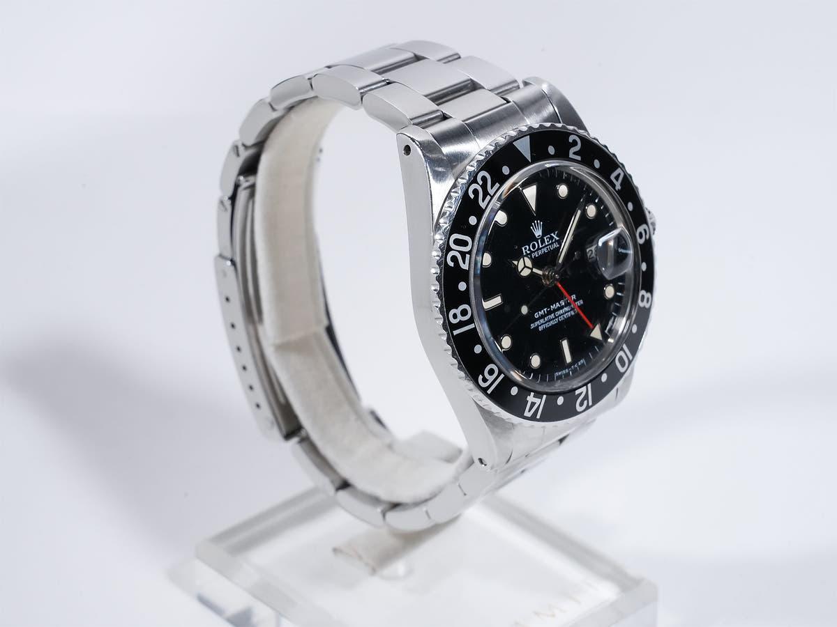 Rolex GMT Master Ref.16750 SS Black Dial Used c4s7zt2j